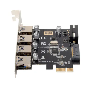 Chenyang CYDZ PCI-E to USB 3.0 HUB PCI Express Адаптер карты расширения PCI Express 5 Гбит/с 4 порта для материнской платы