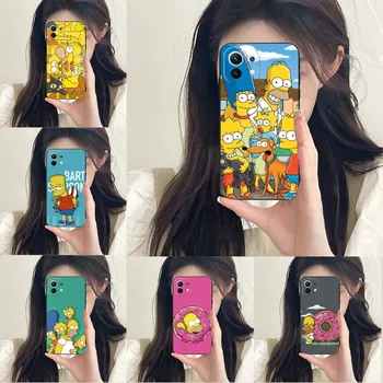 Чехол для телефона Disney The Simpsons для Xiaomi 11T 13 11 11i 12 12Pro 10T 13TPro 10S 10Pro Pro Lite Ulltra MIX4 CIVI Черная обложка