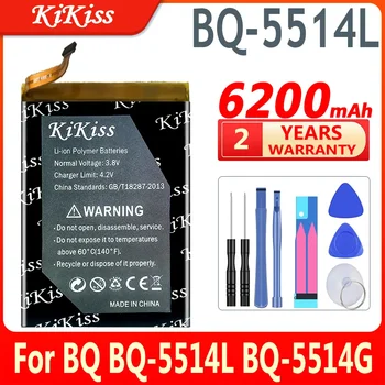 6200 мАч Мощный аккумулятор KiKiss для BQ BQ-5514L BQ-5514G Strike Power 4G для сотового телефона micromax ACBPN50M03