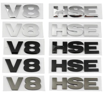 Car V8 HSE Багажник Багажник Крыло Логотип Эмблема Значок Наклейка Наклейка Для Land Rover Discovery 3 4 Freelander 2 Аксессуары для украшения