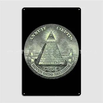 Око Провидения Америка США Мистик Всевидящее Око Пирамида Масонская металлическая табличка Плакат Настенный декор Жестяной знак Плакат