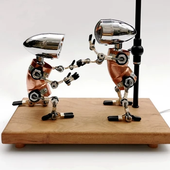 Индустриальный стиль металл панк ручной работы робот украшение рабочего стола сладкое признание музыка арт набор