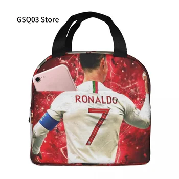 Cr7 Cristiano Ronaldo Lunch Box Многоразовая сумка, кулер Водонепроницаемая сумка для обеда Контейнер для работы Офис Поездка Пикник