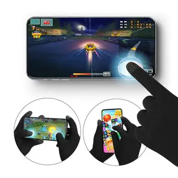  Игровые перчатки с сенсорным экраном Сенсорные перчатки для планшета Дышащие ультратонкие 5-пальцевые противоскользящие перчатки с защитой от пота для телефона Ipad