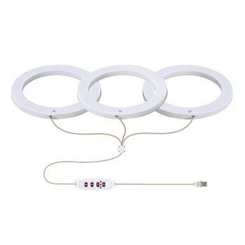 3 Головка Светодиодный светильник для выращивания растений Фитолампа полного спектра USB Angel Ring Lamp для роста суккулентов