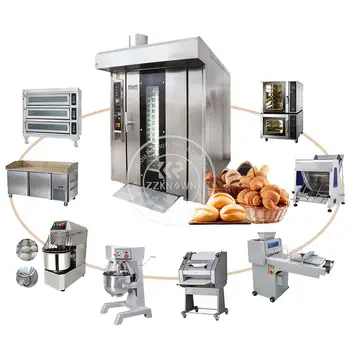 Furnotel Коммерческая электрическая газовая автоматическая печь для выпечки хлеба Цены / Полная машина для хлебопекарного оборудования для продажи