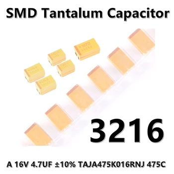  (5 шт.) 3216 (тип A) 25 В 4,7 мкФ ±10% TAJA475K025RNJ 475E 1206 SMD танталовый конденсатор