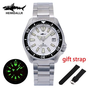 Heimdallr Titanium SKX007 Мужские часы для дайвинга Белый циферблат Сапфировый керамический безель NH35 Автоматические механические часы 20 бар Водонепроницаемый