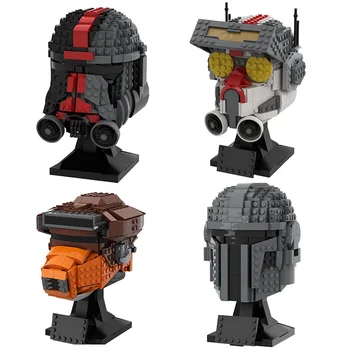 Space Wars Wreckers- Шлемы Шлем самурая Строительные блоки Bountyed-Hunter-Helmets Коллекция Кубики Игрушка для детей подарок