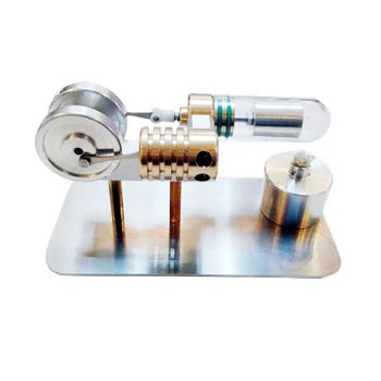 Горизонтальный набор моделей двигателей Стирлинга с металлической спиртовой лампой Креативный одноцилиндровый двигатель Игрушки Игрушка для научных экспериментов
