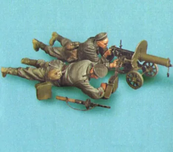 1/35 Коллекция фигурок из смолы Набор моделей для хобби Исторический военный корпус морской пехоты 2 человека в разобранном и неокрашенном виде 961A