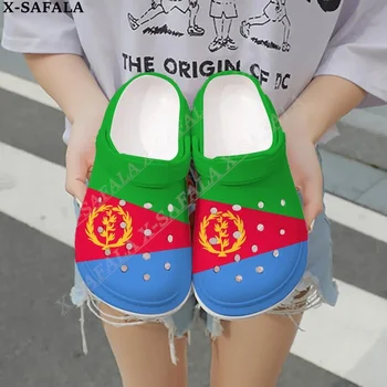 Love Эритрея Страна 3D-печать Мужчины Женщины Классические сабо Тапочки Обувь EVA Ligtweight Сандалии Летний пляж На открытом воздухе-1