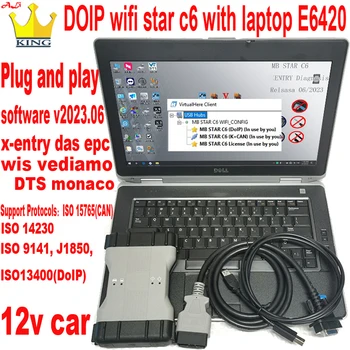 WIFI MB Star C6 DOIP Мультиплексор с программным обеспечением SSD Ноутбук FZ G1 бесплатная лицензия на новый автомобиль w206 223 167 214 177 Инструменты диагностики