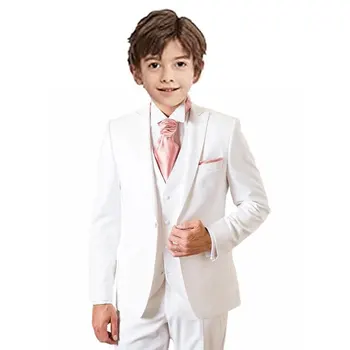 Элегантный комплект костюмов для мальчика 3 элегантных предмета однобортный смокинг детская одежда для свадьбы 2023 страница для мальчиков 3-16 лет
