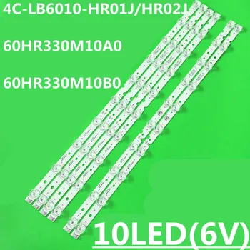 6PCS Светодиодная лента 10 ламп 60HR330M10A0 V1 4C-LB6010-HR01J 4C-LB6010-YH01J YH02J для 60