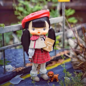 Оригинальная юбилейная кукла Bokka Индивидуальная кукла с квадратным лицом Длинные черные волосы Симпатичная кукла POKKA Bestie Art Toys Collection DIY Подарок