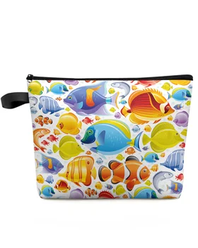 Все виды рыбы Женские косметички Чехлы Женская сумка для хранения с застежкой-молнией Женские дорожные маленькие сумки