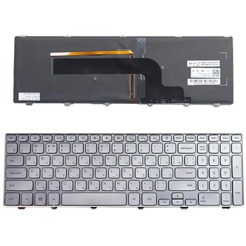 Новая русская клавиатура для Dell Inspiron 15-7537 7537 7000 P36F 15-7000 Series с серебристой подсветкой