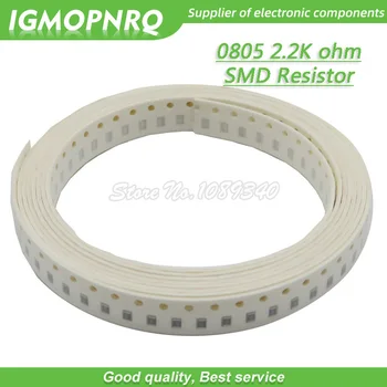 300шт 0805 SMD Резистор 2,2 кОм Чип-резистор 1/8 Вт 2,2 К 2K2 Ом 0805-2,2 К
