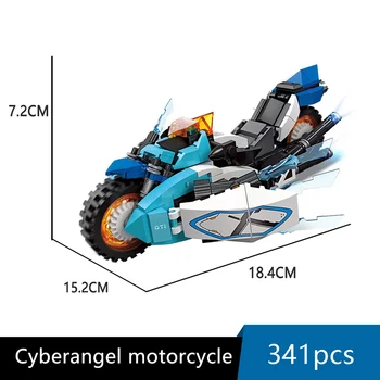 MOC Высокотехнологичный мини-CYBERANGEL Мотоциклетные гонки Сборка Строительные блоки Модель DIY Кирпичи Игрушки Детские подарки Совместимые с LEGO