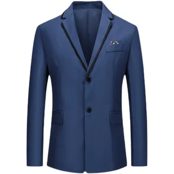 Мужской стильный красочный облегающий повседневный пиджак-пиджак Однотонный свадебный выпускной вечерний костюм Пальто для мужчин Мужское пальто 2023 осень