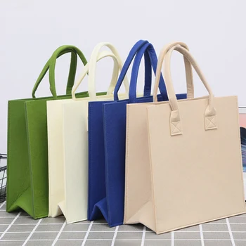 Прочная многофункциональная фетровая сумка Повседневная однотонная женская сумка для покупок Большая емкость Всякая всякая всячина, органайзер для хранения для путешествий