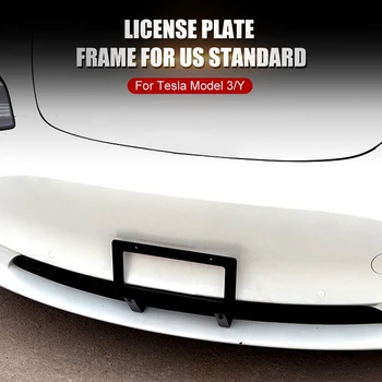 Алюминиевая рамка номерного знака автомобиля для Tesla Model 3 Model Y 2022 Аксессуары Версия для США Американская стандартная модификация экстерьера