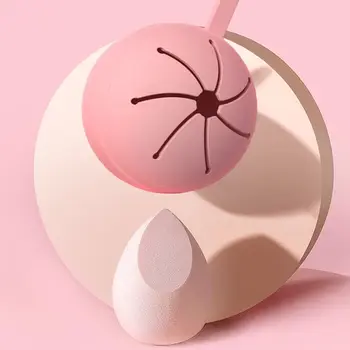  Мягкая губка Коробка для яиц Красота Hollow Out Силиконовая губка для хранения Моющийся сферический держатель для сушки Инструменты для макияжа